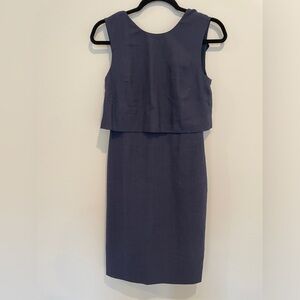 Banana Republic Blue Sheath Dress Sleeveless Crew Neck